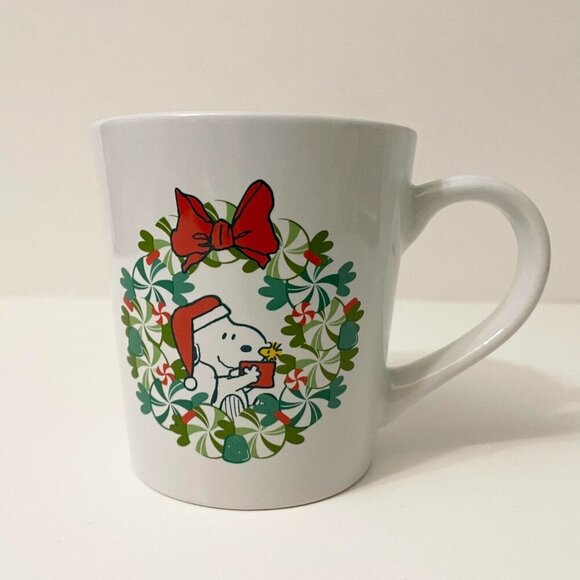 Zrike Peanuts Snoopy Woodstock Christmas Wreath Mug - Picture 14 of 15